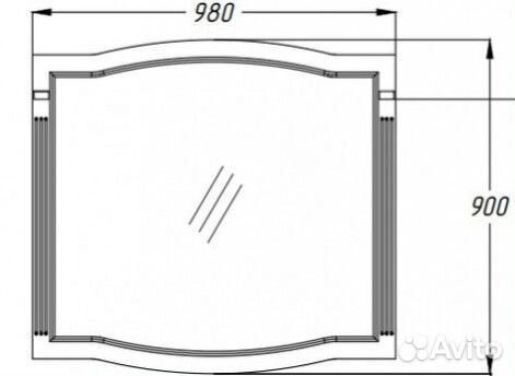 Зеркало Опадирис Лаура 100 белый матовый с патиной