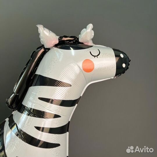 Шар воздушный гелиевый зебра
