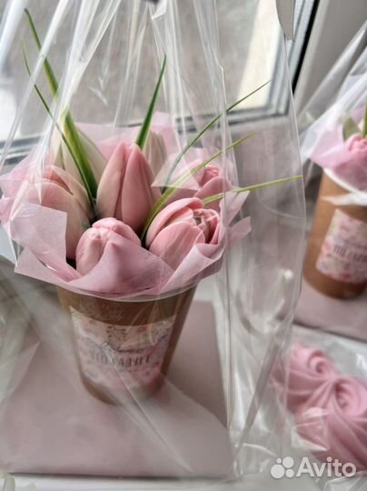 Тюльпаны из мыла