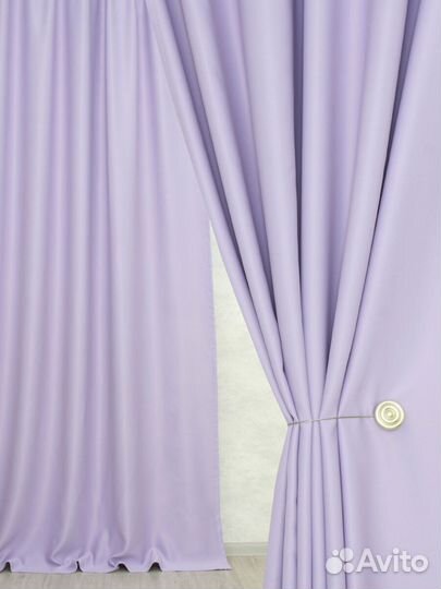 Интерьерные шторы сиреневые