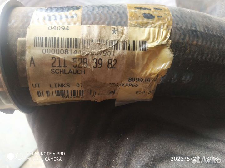 Патрубок интеркулера mercedes A2115283982