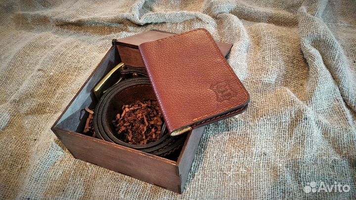 Ремень+ корочки для паспорта. Готовый подарок