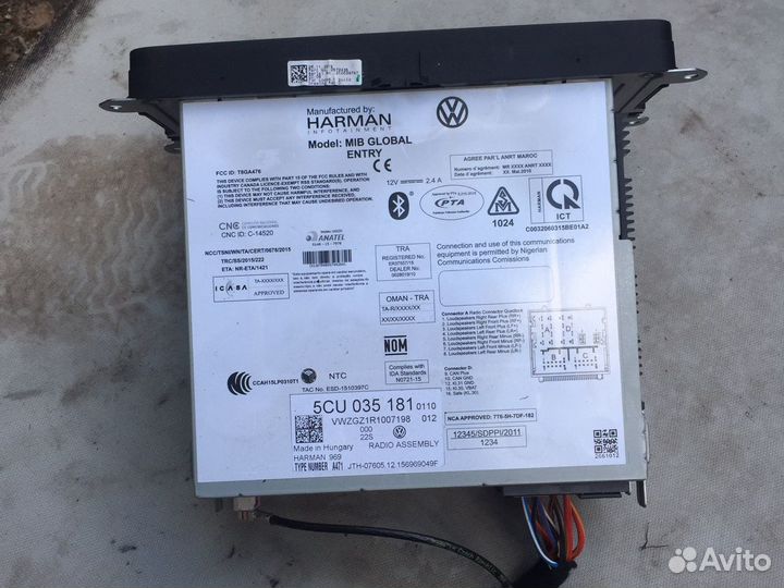 Штатная магнитола на фольцваген polo