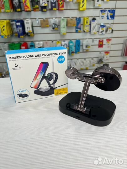 Беспроводная зарядная док-станция 4в1 iPhone/watch