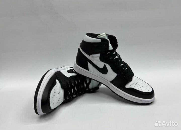 Кроссовки Nike Air Jordan 1 Black & White Люкс