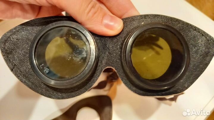 Очки сварщика, металлурга, для солярия ретро