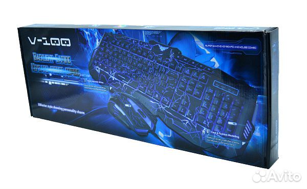 Новая клавиатура + мышь проводные С подсветкой