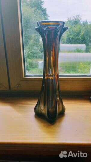 Ваза для цветов цветное стекло