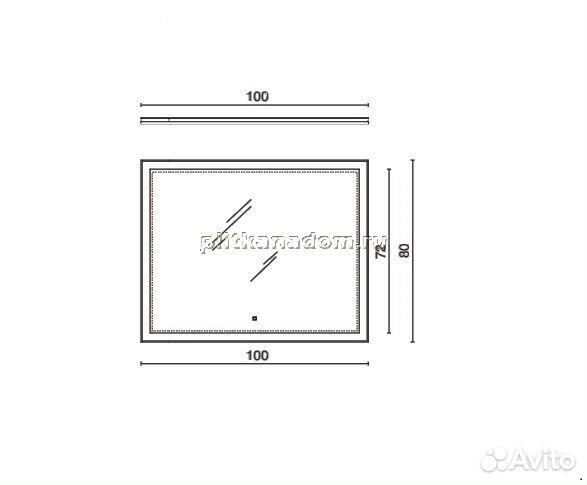 Зеркало Kerama Marazzi 100 см, белый