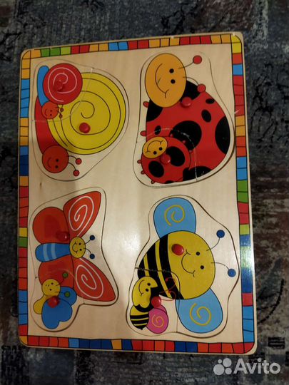 Деревянные пазлы вкладыши