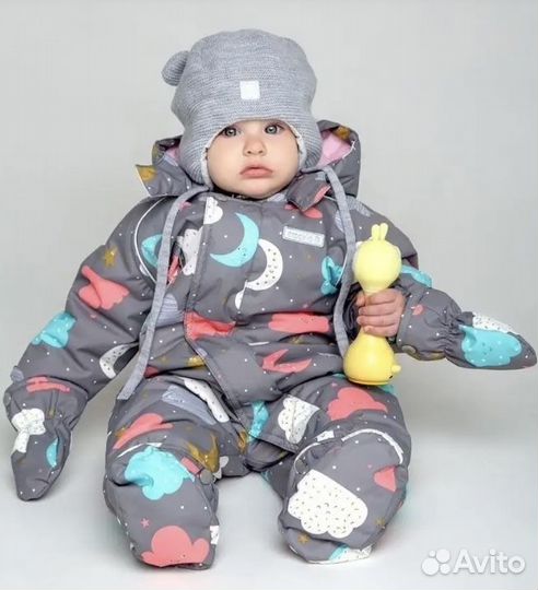 Зимний комбинезон для девочки crockid 62 68