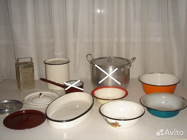 Эмалированная посуда б/у. СССР