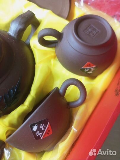 Чайник глиняный китайский и набор пиал