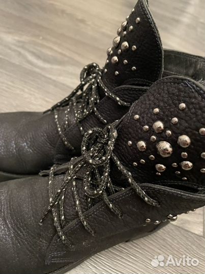 Ботинки для девочки 33 размер кожаные школьные
