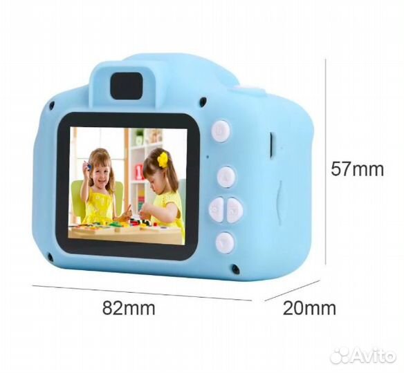 Детский фотоаппарат Cartoon Digital Camera голубой