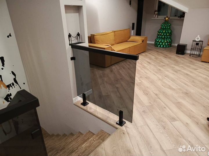 Перила для лестницы стеклянные ограждения