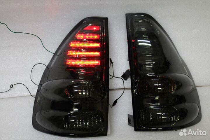 Prado 120 LED Стоп сигналы диодные Черные E6HH1