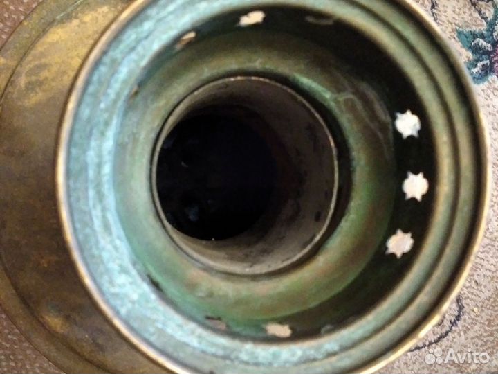 Самовар на дровах старинный латунь Баташев