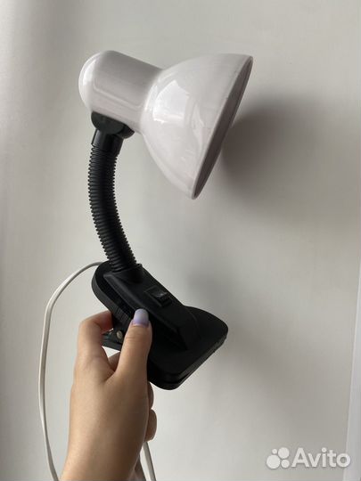 Лампа настольная, с зажимом