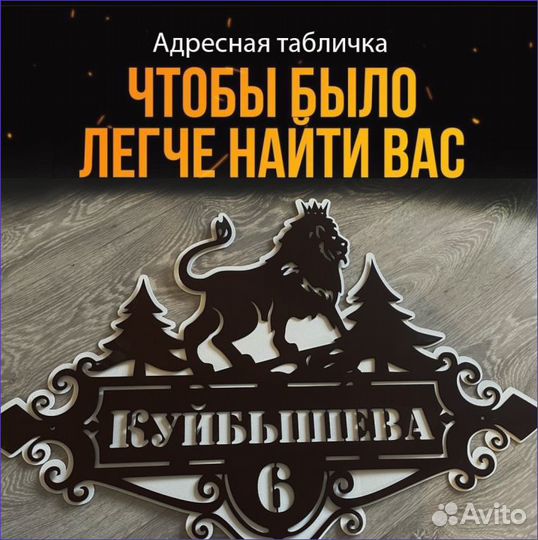 Адресные таблички/декор дома 1,5мм