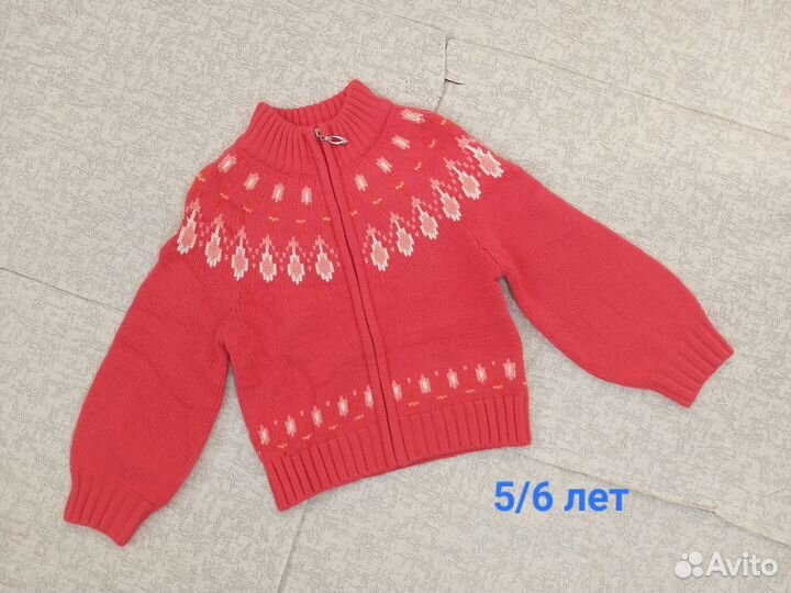 Кофта вязаная, девочка, 5.6.7.8.9 лет