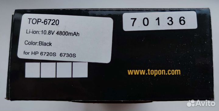 Аккумулятор для ноутбука TopON TOP-6720