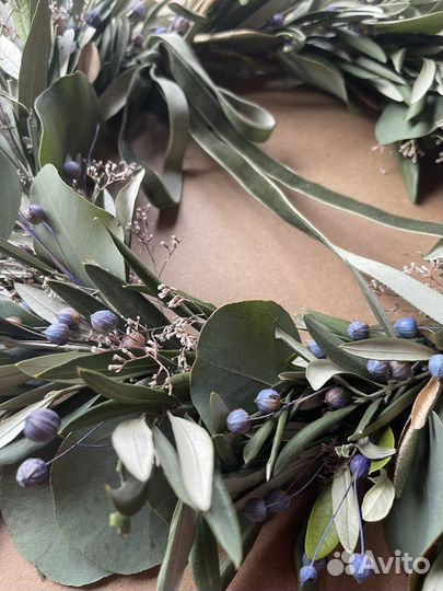 Декоративный венок на дверь