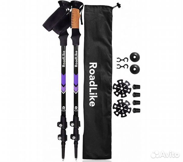 Палки для скандинавской ходьбы RoadLike Черника