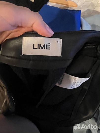 Кожаные брюки lime