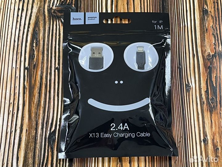 Кабель hoco X13 1m Lightning для iPhone Черный