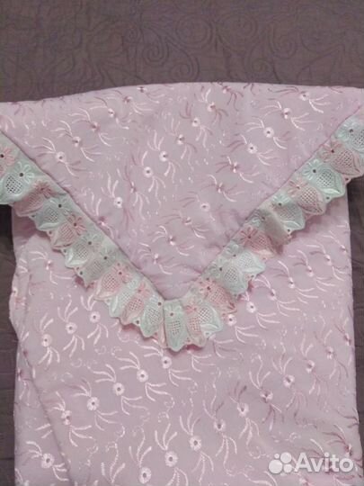 Одеяло-конверт для новорожденной