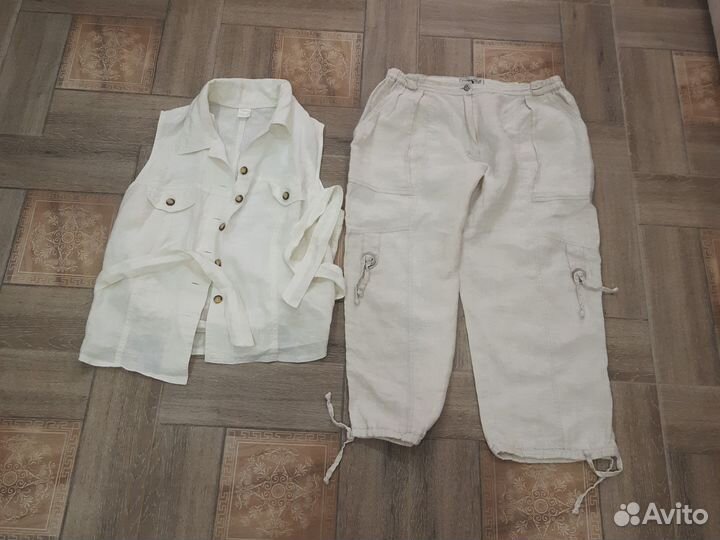 Костюм летний 50 размер Лен 100%