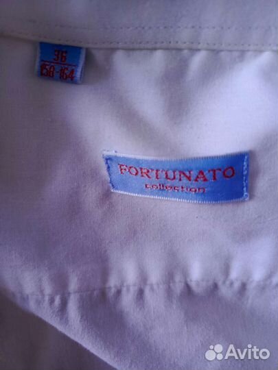 Рубашка белая для мальчика 164