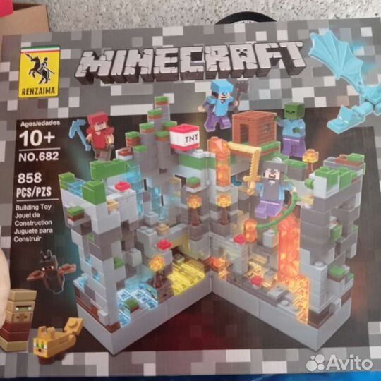 Конструктор lego майнкрафт led подсветка 866 дет