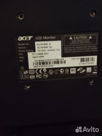 Монитор Acer AL1916W