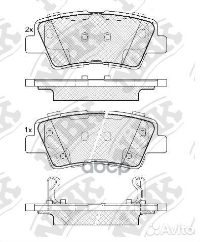 Колодки тормозные дисковые зад PN0538 NiBK