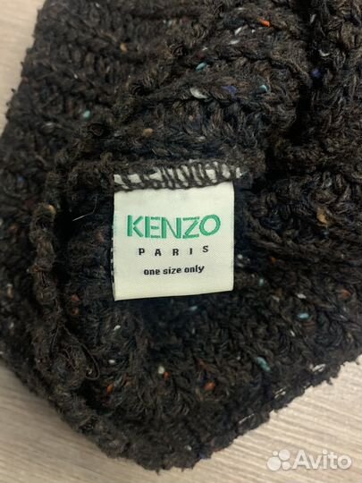 Вязаная мужская шапка Kenzo оригинал