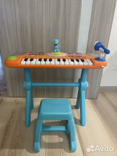 Детский синтезатор с микрофоном