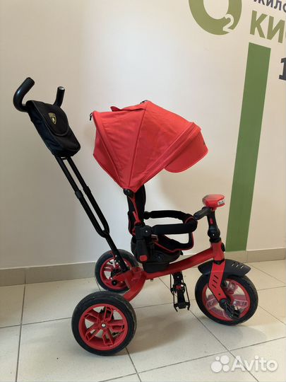 Трехколесный велосипед-коляска lamborghini