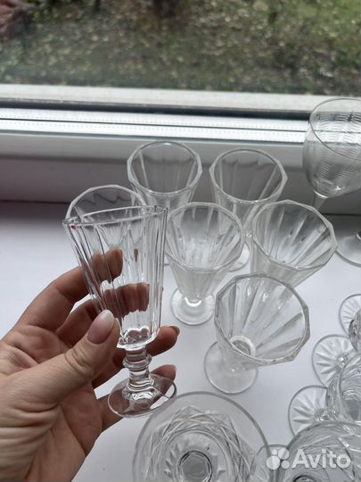 Хрустальные рюмки на ножке СССР