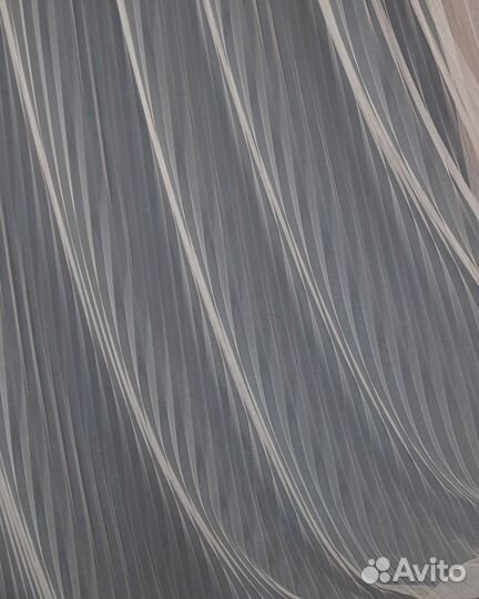 Тюль Плиссе Пудра