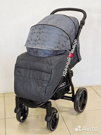 Всесезонная коляска Bubago Cross (серый мистик)
