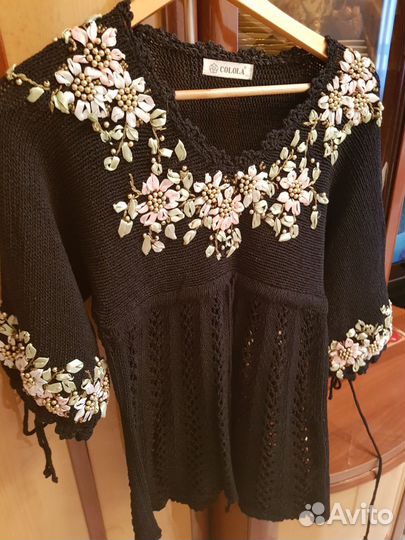 Женский джемпер ручной работы