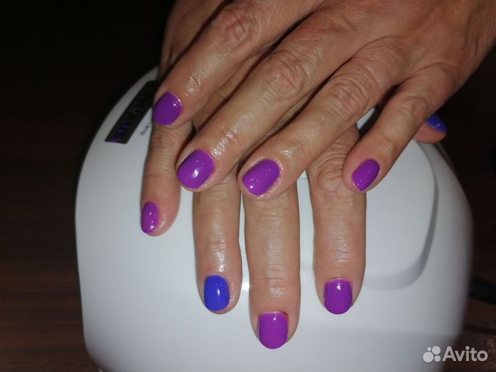 Маникюр с покрытием гель лак, педикюр