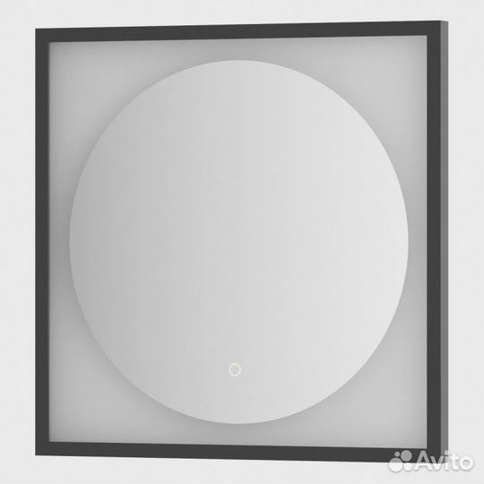 Зеркало квадратное 60x60 см Defesto Eclipse черны