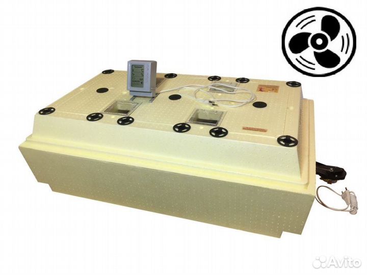 Инкубатор Золушка 2020, ЖК, 98 яиц,220/12в, вент