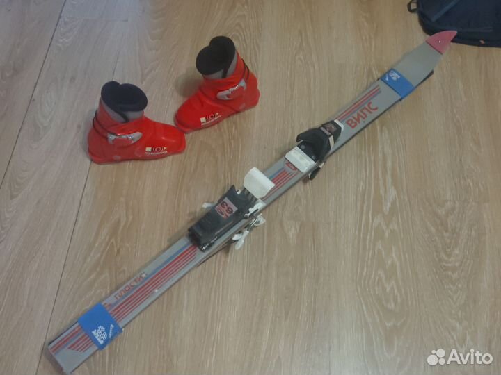 Комплект горные лыжи + ботинки детские