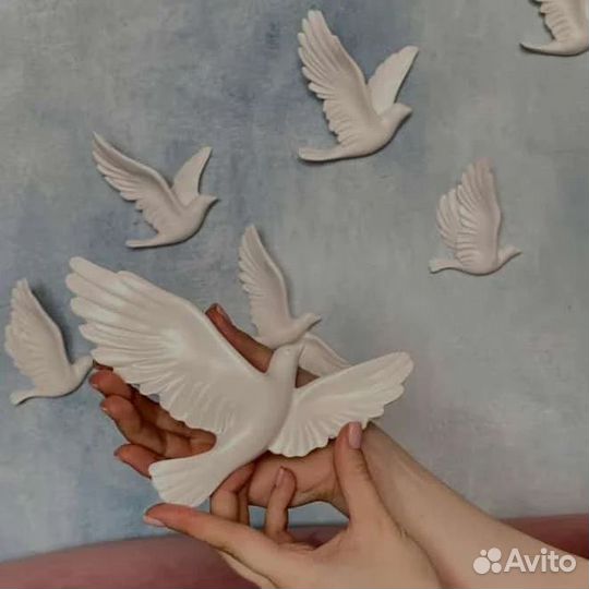 Стайка голубей из 5шт