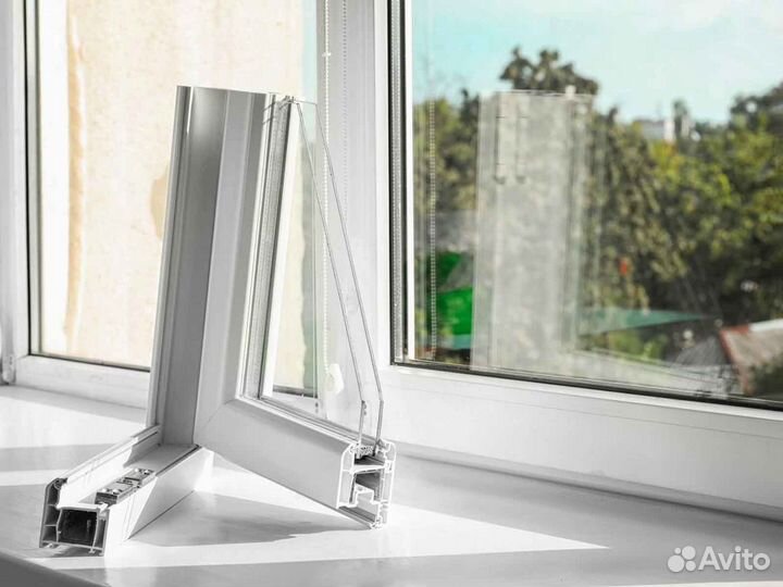 Ремонт окон, стеклопакет шумозащитный RAL4891