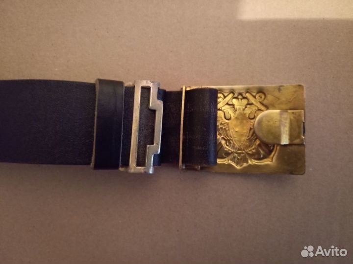 Ремень с латунной бляхой (вмф)